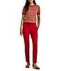 Lauren Ralph Lauren Houndstooth Jacquard Crew Neck Short Sleeve Sweater Top - Image 3