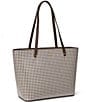 Lauren Ralph Lauren Houndstooth Medium Karly Tote Bag, Color:Dark Mahogany/Houndstooth - Image 4