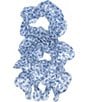 Color:Blue - Image 1 - Jacobean Floral Ruffle Oblong Scarf