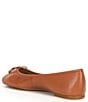 Color:Deep Saddle Tan - Image 3 - Jayna Leather Bow Ballet Flats