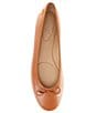 Color:Deep Saddle Tan - Image 5 - Jayna Leather Bow Ballet Flats
