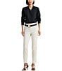 Color:Winter Cream - Image 3 - Jearchay Vented Seam Straight High Rise Ankle Length Pant