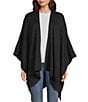 Lauren Ralph Lauren Knit Wool Shine Border Ruana - Image 1