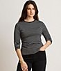 Lauren Ralph Lauren Knit Yarn Dyed Stripe Crew Neck Long Sleeve Pullover Top - Image 5