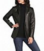 Lauren Ralph Lauren Lambskin Notch Collar Long Sleeves Single Button Blazer - Image 1