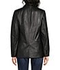 Lauren Ralph Lauren Lambskin Notch Collar Long Sleeves Single Button Blazer - Image 2
