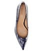 Color:Refined Navy - Image 5 - Lanette Crocodile Embossed Leather Pumps