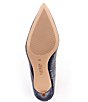 Color:Navy - Image 6 - Lanette Crocodile Embossed Leather Pumps