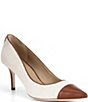 Lauren Ralph Lauren Lanette III Canvas Leather Pointed Cap Toe Pumps - Image 1