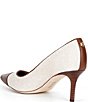 Lauren Ralph Lauren Lanette III Canvas Leather Pointed Cap Toe Pumps - Image 3