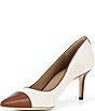 Lauren Ralph Lauren Lanette III Canvas Leather Pointed Cap Toe Pumps - Image 4