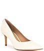 Color:Soft White - Image 1 - Lanette Lizard-Embossed Leather Pumps