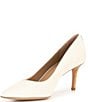 Color:Soft White - Image 4 - Lanette Lizard-Embossed Leather Pumps