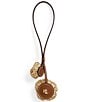 Lauren Ralph Lauren Leather & Crocheted Straw Flower Bag Charm - Image 2