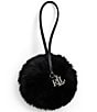 Lauren Ralph Lauren Leather & Shearling Pom-Pom Bag Charm - Image 1