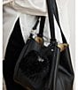 Lauren Ralph Lauren Leather & Shearling Pom-Pom Bag Charm - Image 3