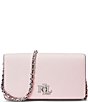 Color:Pink Opal - Image 1 - Leather Crossbody Bag