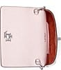 Color:Pink Opal - Image 3 - Leather Crossbody Bag