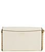 Color:Cream - Image 2 - Leather Adair Wallet Crossbody Bag