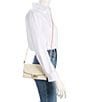 Color:Cream - Image 4 - Leather Adair Wallet Crossbody Bag