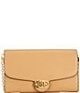 Color:Buff - Image 1 - Leather Adair Wallet Crossbody Bag