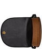 Color:Black - Image 3 - Leather Medium Embossed Logo Witley Crossbody Bag