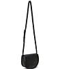 Color:Black - Image 5 - Leather Medium Embossed Logo Witley Crossbody Bag