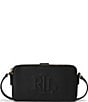 Lauren Ralph Lauren Leather Medium Witley Crossbody Wristlet, Color:Black - Image 1