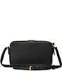 Lauren Ralph Lauren Leather Medium Witley Crossbody Wristlet, Color:Black - Image 2