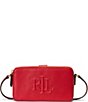 Lauren Ralph Lauren Leather Medium Witley Crossbody Wristlet, Color:Bright Red - Image 1