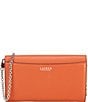 Color:Rust Orange - Image 2 - Leather Silver Hardware Medium Adair Crossbody Bag