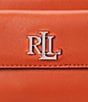 Color:Rust Orange - Image 4 - Leather Small Marcy Convertible Crossbody Bag
