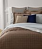 Lauren Ralph Lauren Ledger Windowpane Plaid Comforter Mini Set, Color:Cinnamon - Image 1
