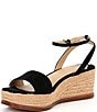 Color:Black - Image 4 - Leona Suede Espadrille Sandals