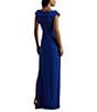Lauren Ralph Lauren Knit Jersey Off-The-Shoulder Sleeveless Front Twist Column Dress, Color:Blue - Image 2