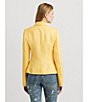 Color:Primrose Yellow - Image 5 - Linen-Blend Twill Double-Breasted Blazer