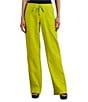 Lauren Ralph Lauren Linen Flat Front Mid Rise Drawcord Waist Pants, Color:Lime Chartreuse - Image 1