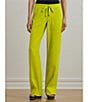 Lauren Ralph Lauren Linen Flat Front Mid Rise Drawcord Waist Pants, Color:Lime Chartreuse - Image 4