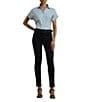 Lauren Ralph Lauren Linen Point Collar Short Sleeve Button Front Shirt, Color:Aqua Pearl - Image 3