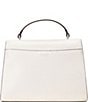 Color:Soft White - Image 2 - Lizard-Embossed Medium Farrah Satchel Bag