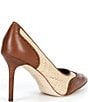 Lauren Ralph Lauren Lynden Raffia And Perforated Leather Pointed Toe Pumps - Image 2