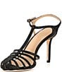 Color:Black - Image 4 - Makenzie Rhinestone Embellished T-Strap Dress Sandals
