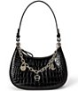 Lauren Ralph Lauren Marcy Embossed Medium Charm Zip Shoulder Bag - Image 1