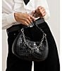 Lauren Ralph Lauren Marcy Embossed Medium Charm Zip Shoulder Bag - Image 6