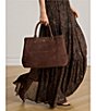 Lauren Ralph Lauren Marcy Perforated Suede Large Satchel Bag - Image 6