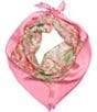 Color:Pink - Image 1 - Margot Floral Silk Square Scarf