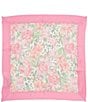 Color:Pink - Image 2 - Margot Floral Silk Square Scarf