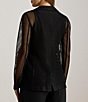 Lauren Ralph Lauren Mesh Notch Collar Long Sleeve Single Button Blazer - Image 2