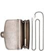 Lauren Ralph Lauren Metallic Silver Leather Medium Adair Crossbody Bag, Color:Silver - Image 3