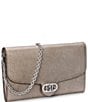 Lauren Ralph Lauren Metallic Silver Leather Medium Adair Crossbody Bag, Color:Silver - Image 6